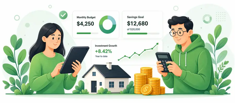 Smart calculator dashboard illustration